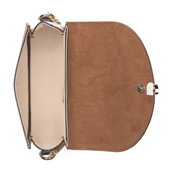 COLE HAAN Leather Evie Chain Saddle Crossbody Bag - Picture 2 of 3